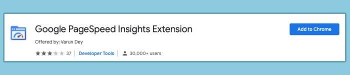 Google PageSpeed Insights Extension